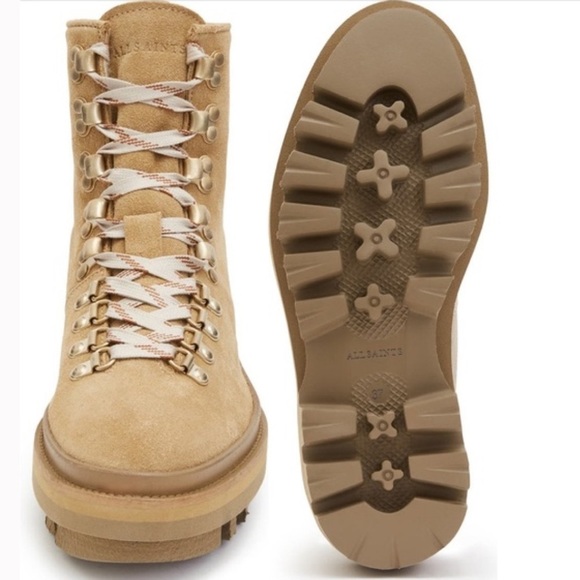 Allsaints Wanda Shearling Bootie in Sand Brown - Picture 4 of 8